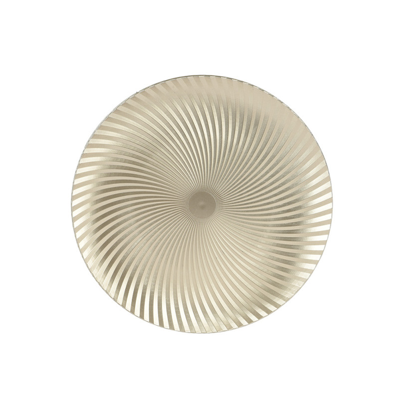 Plato decoración polipropileno champán ø33 x 1,5 cm