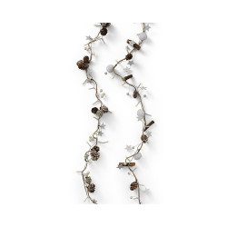 Guirnalda piñas y estrellas, 24 leds, luz cálida, interior, 1,20 m