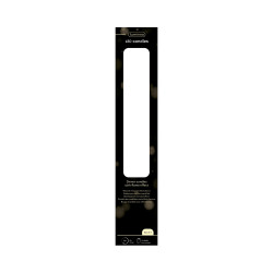 Vela de cera led efecto llama color gris, ø2 x 24,5 cm, 2 uds