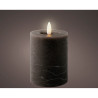 Vela de cera led color gris ø2,20 x 24,50 cm, 2 unidades