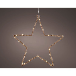 Estrella luz led decorativa interior 38 x 38 cm