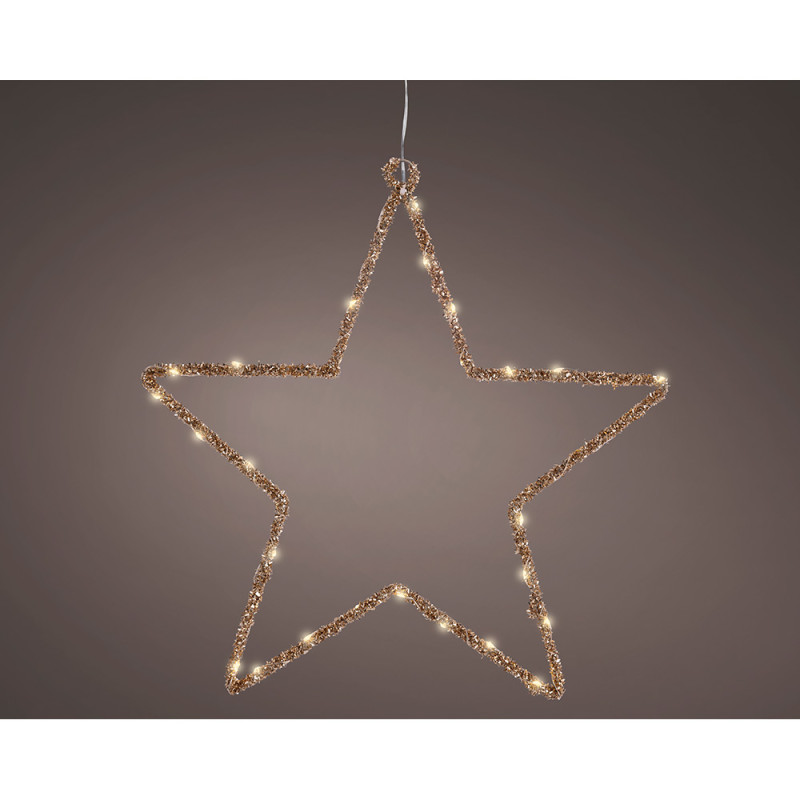 Estrella luz led decorativa interior 38 x 38 cm