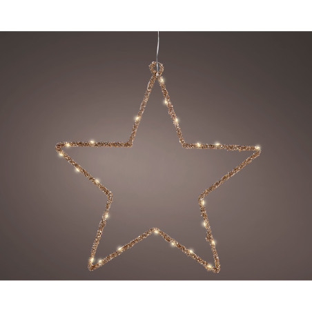 Estrella luz led decorativa interior 38 x 38 cm