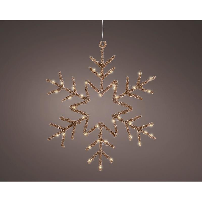 Copo de nieve luz led decorativa interior 38 x 38 cm