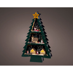 Escena navideña en árbol con led 33 x 9 x 55 cm