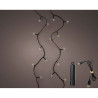 Guirnalda led multifunción con bateria 100 leds multicolor con cable negro exterior 7,4 m