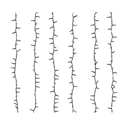 Cortina multifunción, exterior, especial para arboles, forma cascada, oro suave, 480 leds, 2 m