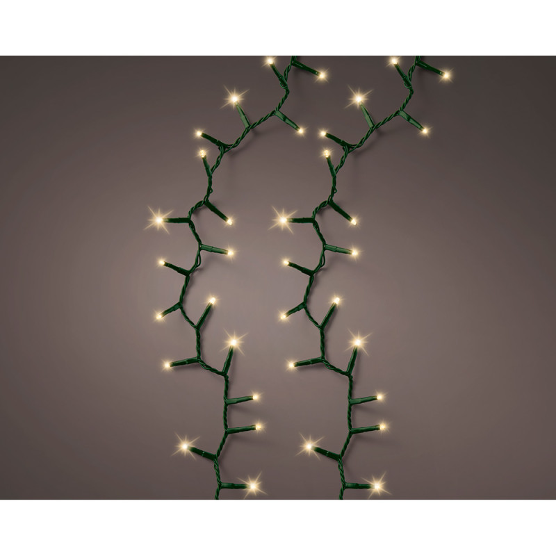 Guirnalda led compact multifunción 500 leds oro suave con cable verde exterior 11 m