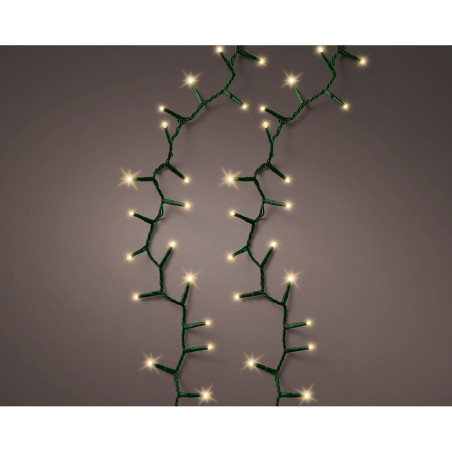 Guirnalda led compact multifunción 500 leds oro suave con cable verde exterior 11 m