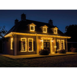 Guirnalda led connect (interconectable) mutltifunción 250 leds luz cálida con efecto intermitente exterior verde 18,7 m
