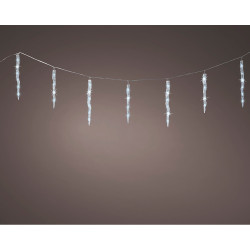 Luces de carámbano conectables exterior parpadeantes luz fria 60 led 3,6 m