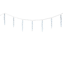 Cortina led carámbanos 60 leds, luz fría, exterior, 3,6 m