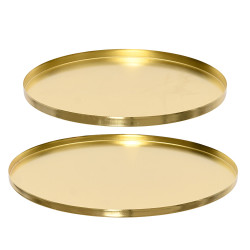 Plato hierro dorado ø35 x 1,5 cm