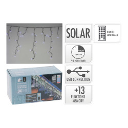 Guirnalda solar recargable 240 led blanco