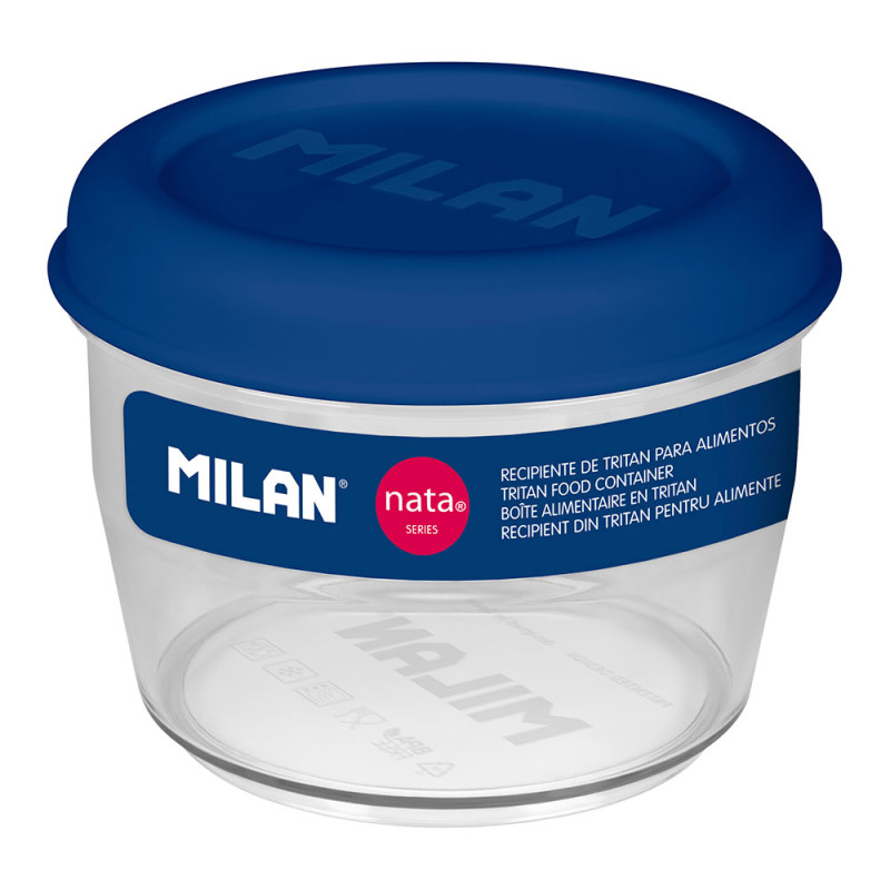 Fiambrera de tritán hermética redonda 0,5 l nata® 624 azul