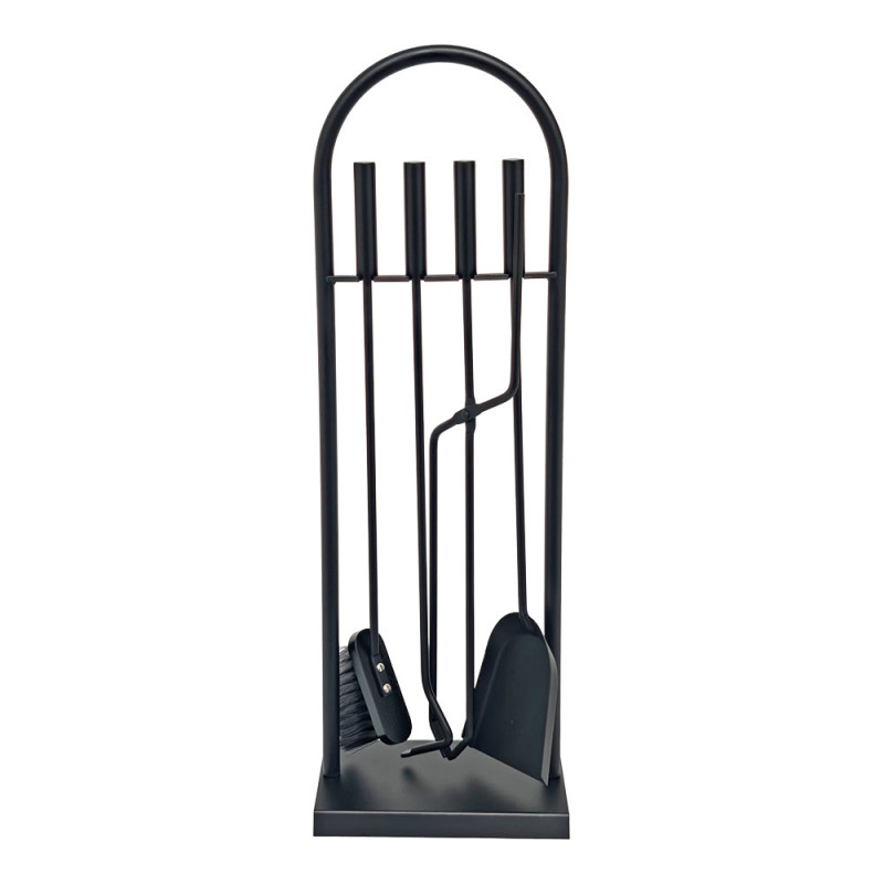 Kit de chimenea color negro 4 piezas 23 x 68 cm