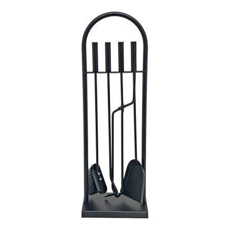 Kit de chimenea color negro 4 piezas 23 x 68 cm
