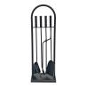 Kit de chimenea color negro 4 piezas 23 x 68 cm