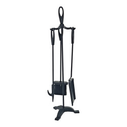 Kit de chimenea color forja 3 piezas 19 x 68,5 cm