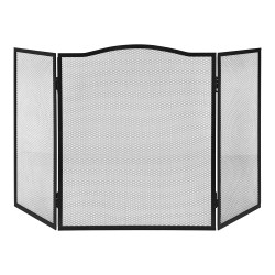 Rejilla salvachispas plegable color negro 101 x 0,5 x 61 cm