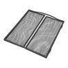 Pantalla chimenea plegable, color negro, 101 x 61 cm