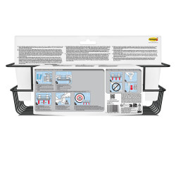 Command cesto de baño, negro mate, 32,5 x 9,5 x10 cm, 1 ud + 4 tiras, máx 3 kg