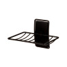 Jabonera para baño, negro mate, 1 ud + 2 tiras, máx 900 gr