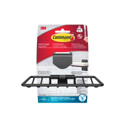 Command jabonera para baño, negro mate, 1 ud + 2 tiras, máx 900 gr