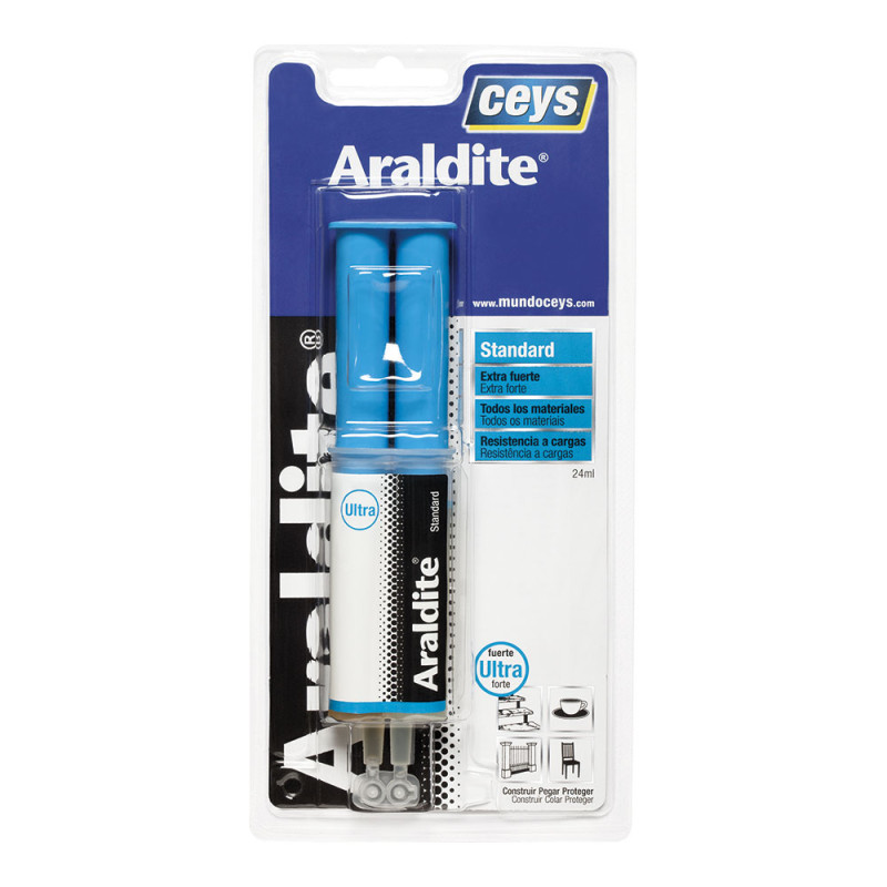 Adhesivo universal araldite jeringa 24 ml