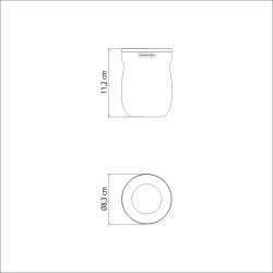 Recipiente para mate de acero inoxidable blanco 240 ml