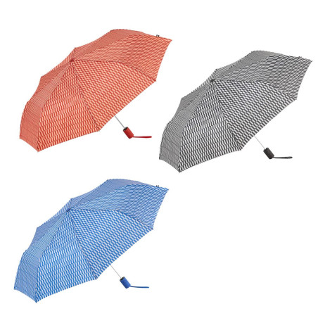Paraguas automático estampados ovalados con uv 50+, colores surtidos