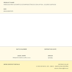 Paraguas automático estampado étnico con uv 50+, colores surtidos