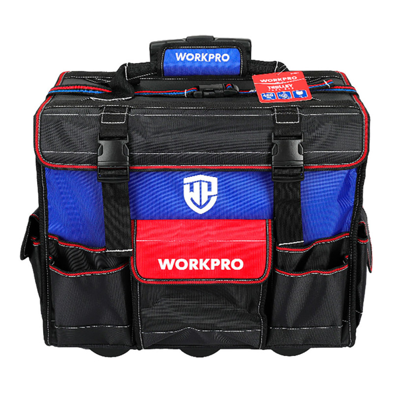 Bolsa de herramientas rígida con ruedas, 46 x 27 x 40 cm