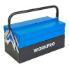 Caja de herramientas metálica, 5 compartimentos, 41,5 × 20 × 20 cm