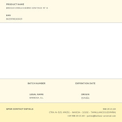 Brocha virola hierro con taco nº 08 ø36 x 70 mm