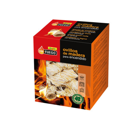Ovillos de madera para encendido, 24 uds