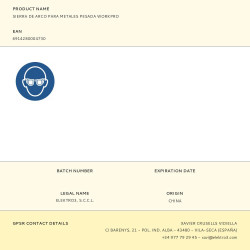 Sierra de arco para metales, 24 tpi, 300 x 12 mm
