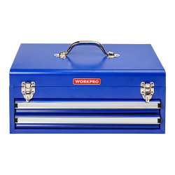 Caja de herramientas, metálica, 2 cajones, 46 x 24 x 22 cm