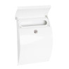Buzón individual exterior, pequeño, galan, acero, blanco, 21 x 7,5 x 29 cm