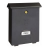 Buzón individual exterior, mediano, classic, poliestireno, negro, 27 x 11 x 34,6 cm