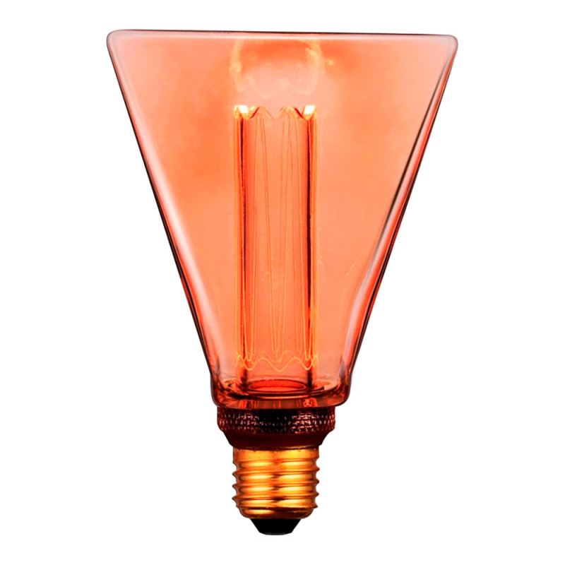 Bombilla led decorativa diamante e27 4 w 200 lm 1800 k luz cálida 108 x 155 mm