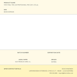 Tapa final tira led profesional ip65 230 v, 10 uds