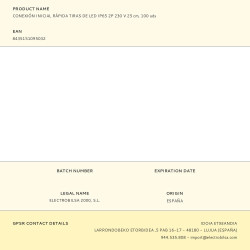 Conexión inicial rápida para tiras de led ip65 2p 230 v 25 cm, 10 uds