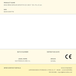 Base aérea bipolar esteatita 16 a 250 v~ 40 x 75 x 21 mm