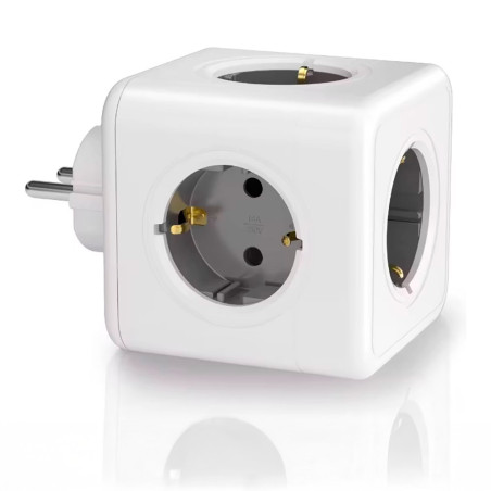 Clavija modular 5 tomas schuko 2p+t 16 a 3680 w 250 v~ blanca compatible con ref 40292, 40293