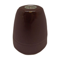 Portalámparas cerámico vintage e27 4 a 100 w 250 v~ marrón, ø47 x 59 mm