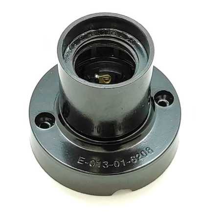 Portalámparas superficie e27 4 a 250 v~ negro ø67 x 57 mm