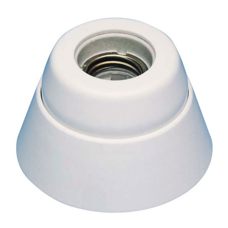 Portalámparas superficie recto interior e27 4 a 250 v~ porcelana blanco
