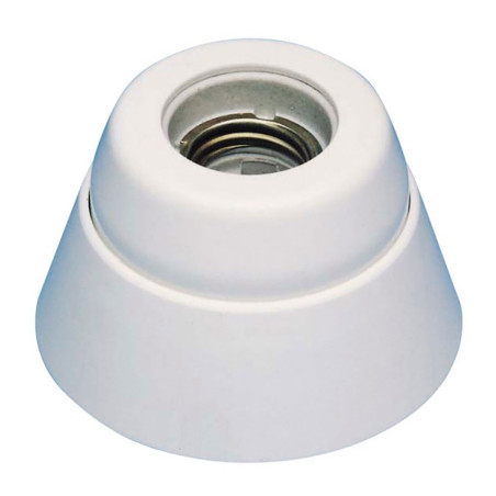 Portalámparas superficie recto interior e27 4 a 250 v~ porcelana blanco