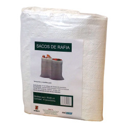 Saco de rafia blanco 60 x 100 cm, 10 uds
